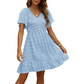 🎉🛍️Summer New Arrivals👗V-neck Slim Fit Short Sleeve Chiffon Dress