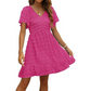 🎉🛍️Summer New Arrivals👗V-neck Slim Fit Short Sleeve Chiffon Dress