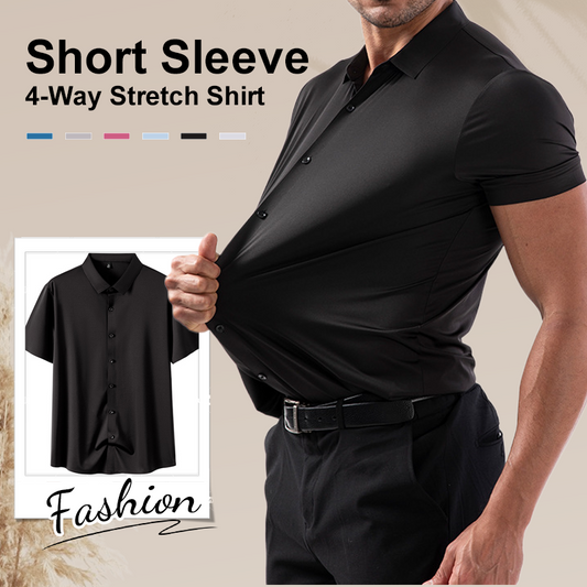 🔥Buy 4 Get 2 Free🎁Men's Short Sleeve 4-Way Stretch Shirt