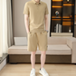 🏃‍♂️Men's Quick-Dry Short Sleeve Lapel T-Shirt  Shorts Set🏃‍♂️