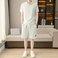 🏃‍♂️Men's Quick-Dry Short Sleeve Lapel T-Shirt  Shorts Set🏃‍♂️