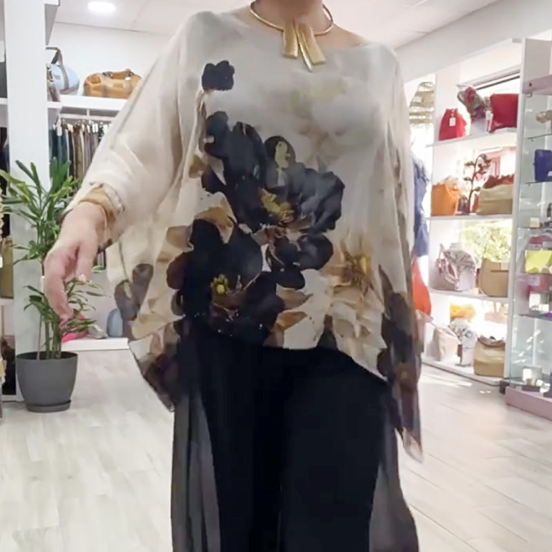 🌸2025 NEW ARRIVAL! 🌸Women's Casual Printed Round Neck Top