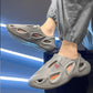 👟Men's Thick Bottom Hollow Outdoor Slippers - Breathable & Durable🌳