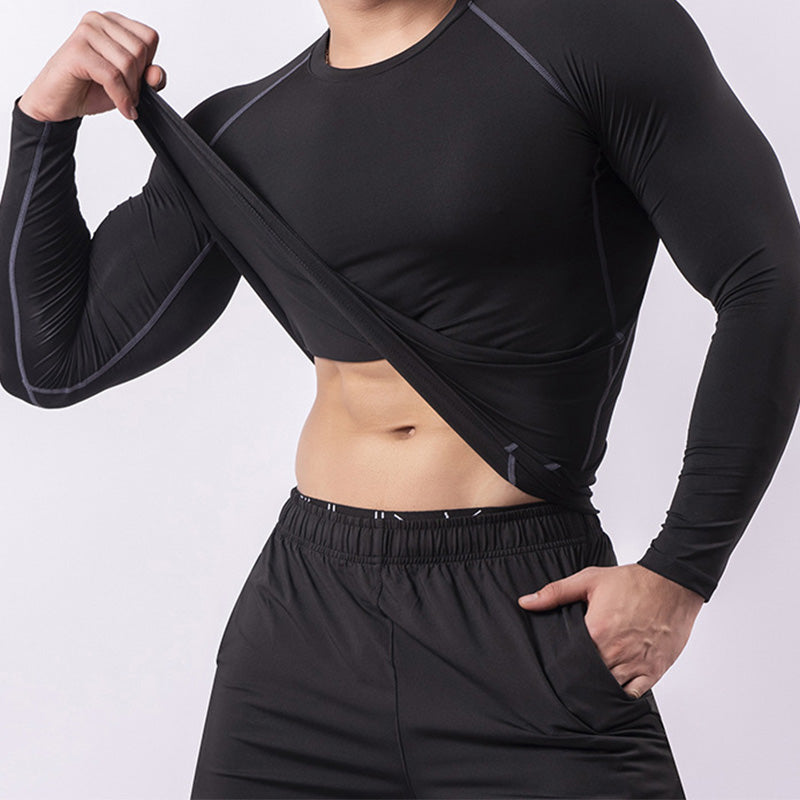 🏃‍♂️💧Men's Quick-Dry Tight Fit Long Sleeve Fitness Top