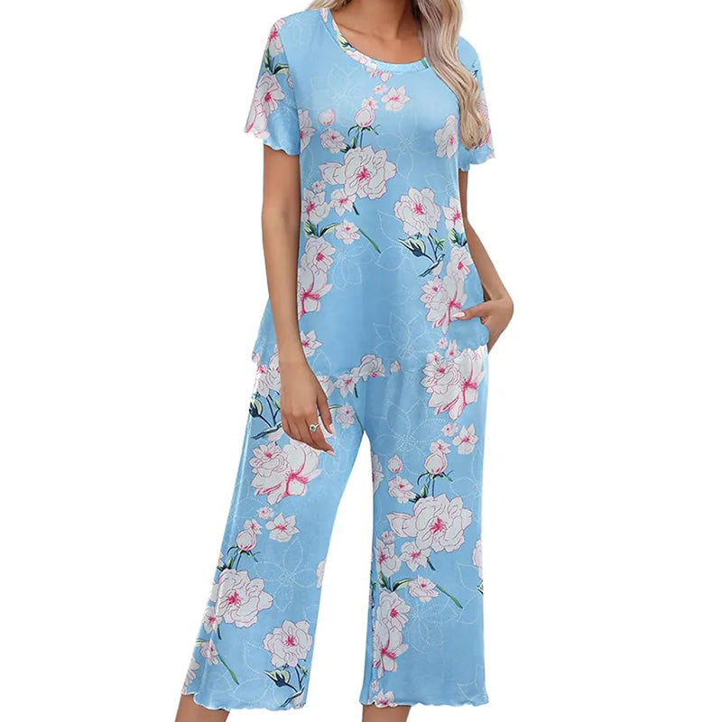 🎉🛍️Time-limited Special🌺Women's Printed Top & Pants Sleepwear Set