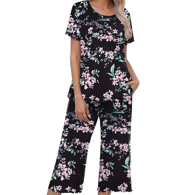 🎉🛍️Time-limited Special🌺Women's Printed Top & Pants Sleepwear Set