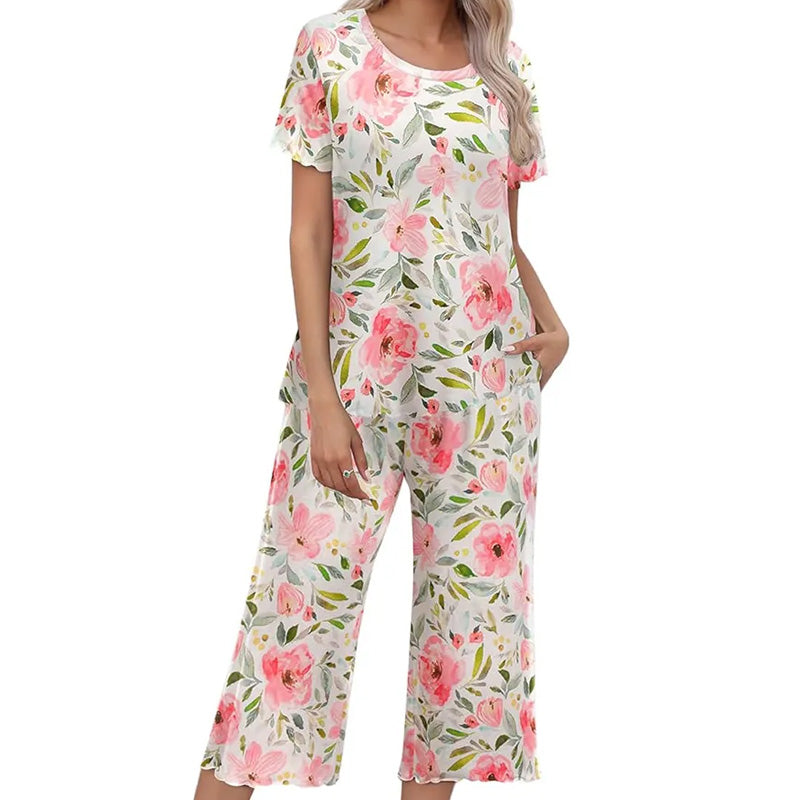 🎉🛍️Time-limited Special🌺Women's Printed Top & Pants Sleepwear Set