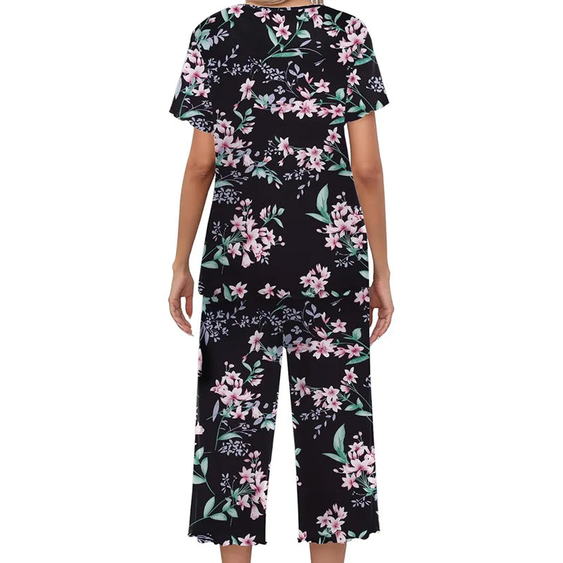 🌸2025 Hot Sale 50% OFF⏳Women's Printed Top & Pants Sleepwear Set