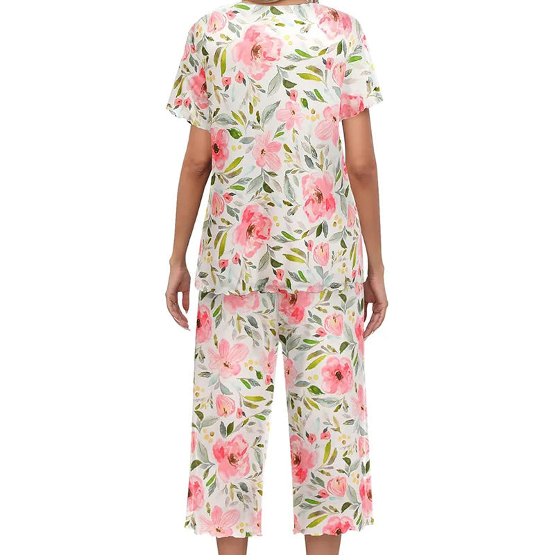 🎉🛍️Time-limited Special🌺Women's Printed Top & Pants Sleepwear Set