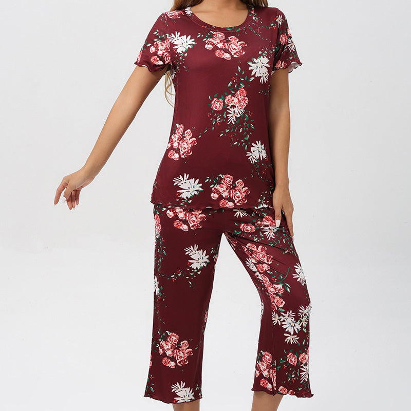 🎉🛍️Time-limited Special🌺Women's Printed Top & Pants Sleepwear Set