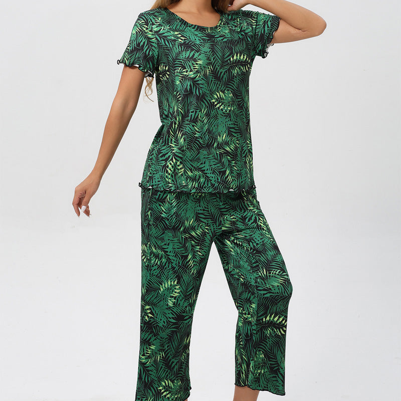 🎉🛍️Time-limited Special🌺Women's Printed Top & Pants Sleepwear Set