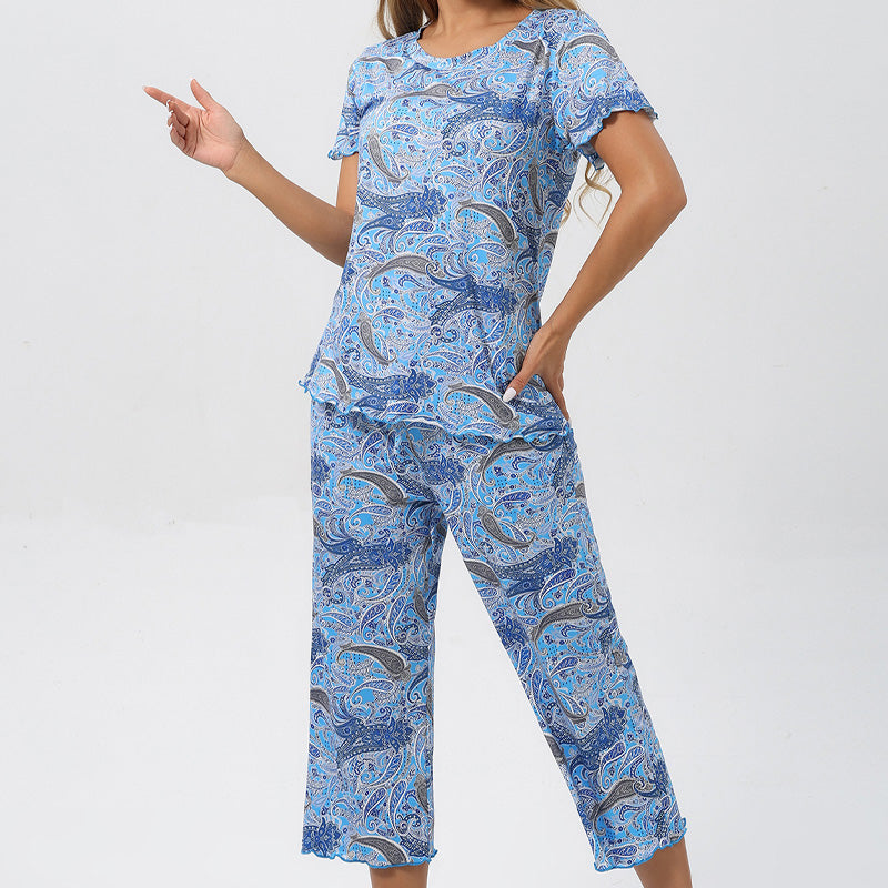 🌸2025 Hot Sale 50% OFF⏳Women's Printed Top & Pants Sleepwear Set