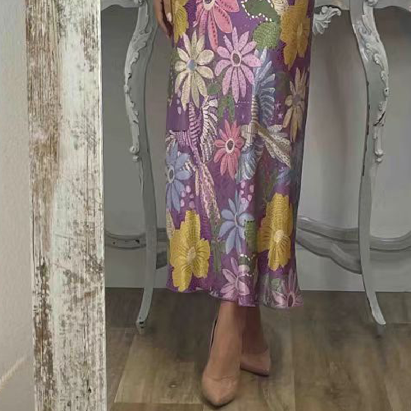 🎊2025 New Product Special Offer 🎊Women's V-Neck Top & Maxi Skirt 2-Piece Set