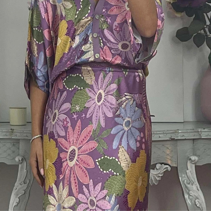 🎊2025 New Product Special Offer 🎊Women's V-Neck Top & Maxi Skirt 2-Piece Set