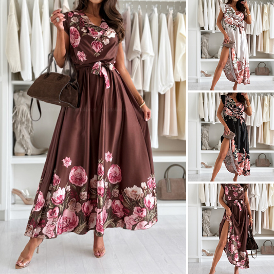 💃Women's Elegant Printed V-Neck Dresses