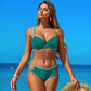🎊🏖️Essential for the beach👙Women's Tie Solid Color Swimsuit 2-PCS Set💞