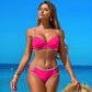 🎊🏖️Essential for the beach👙Women's Tie Solid Color Swimsuit 2-PCS Set💞