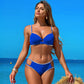 🎊🏖️Essential for the beach👙Women's Tie Solid Color Swimsuit 2-PCS Set💞