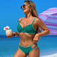 🎊🏖️Essential for the beach👙Women's Tie Solid Color Swimsuit 2-PCS Set💞