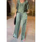 🎉🛍️Loose Satin Women's Top & Pants Set