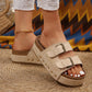 Double-Strap Thick-Soled Studded Sandals