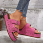 Double-Strap Thick-Soled Studded Sandals