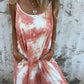 🎉🛍️Hot Promotion 55% OFF🥻Women Tie Dye Gradient Color Printed Spaghetti Strap Dresses