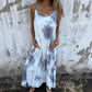 🎉🛍️Hot Promotion 55% OFF🥻Women Tie Dye Gradient Color Printed Spaghetti Strap Dresses