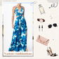 🎉🛍️Summer Special💃Women's Fashionable Halter Backless Printed Long Dress