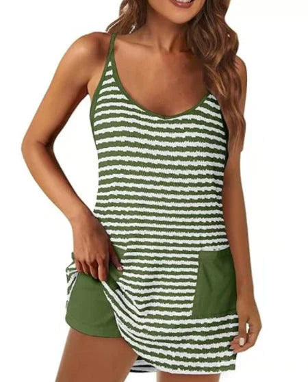 💕2025 Summer New Type 50% OFF💕Women's Sleeveless Summer Dress with Shorts