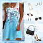 🌞Summer Essentials👗Women’s Floral Sleeveless Summer Dress