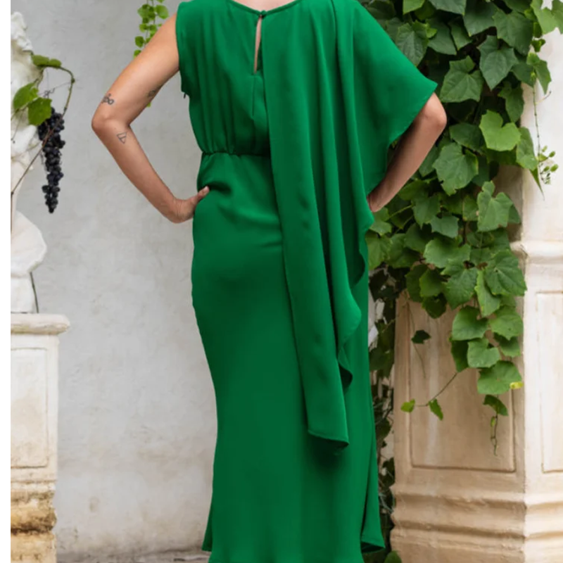 🛍️50% OFF👗Women’s Asymmetric Drape Midi Dress