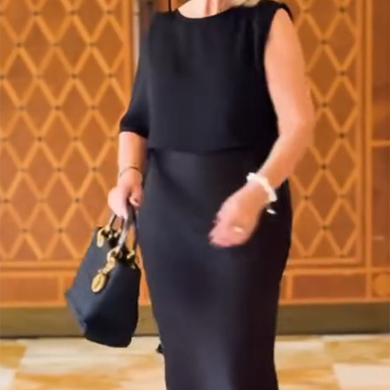 🛍️50% OFF👗Women’s Asymmetric Drape Midi Dress