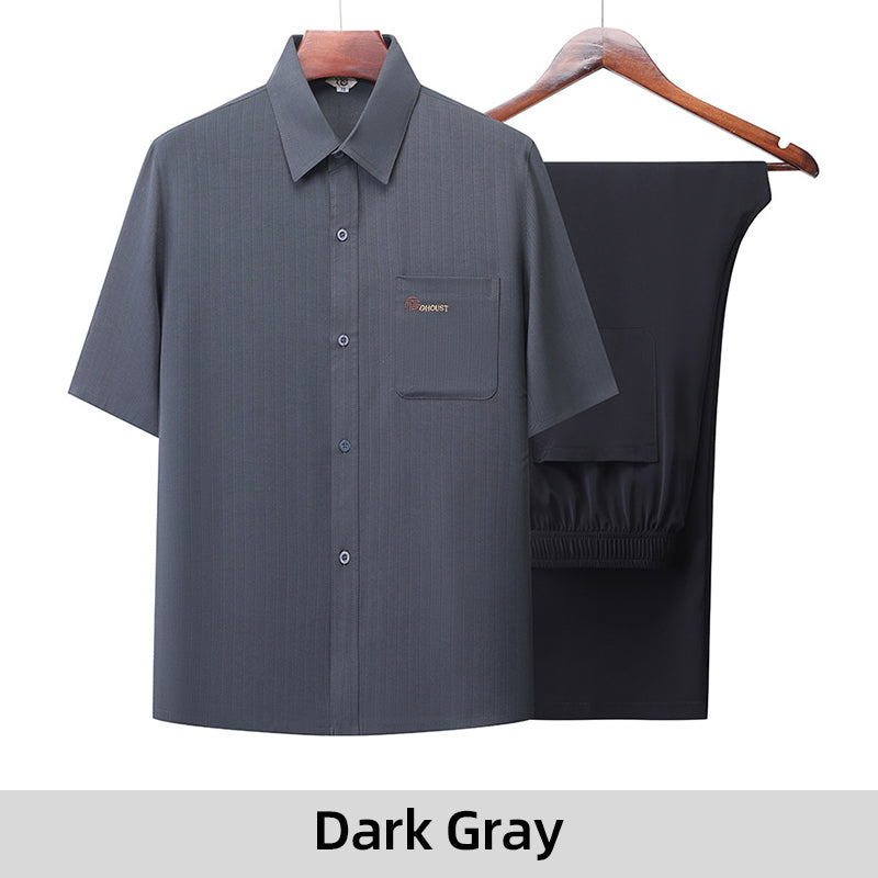 🔥Father's Day Limited Time 50% OFF🛍️Summer Cooling Cozy Suit for Middle-Aged Man