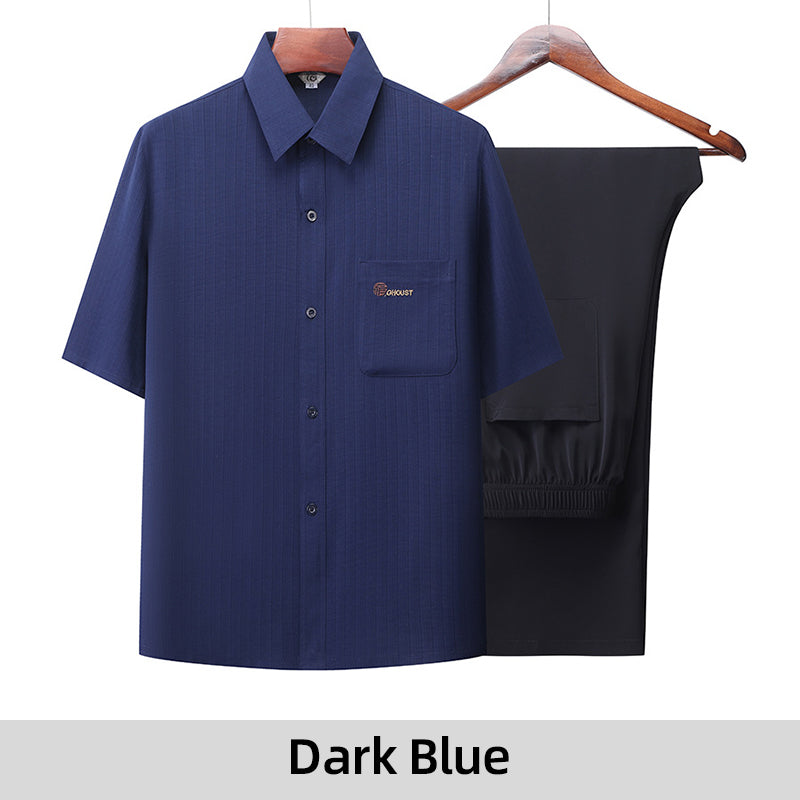 🔥Father's Day Limited Time 50% OFF🛍️Summer Cooling Cozy Suit for Middle-Aged Man