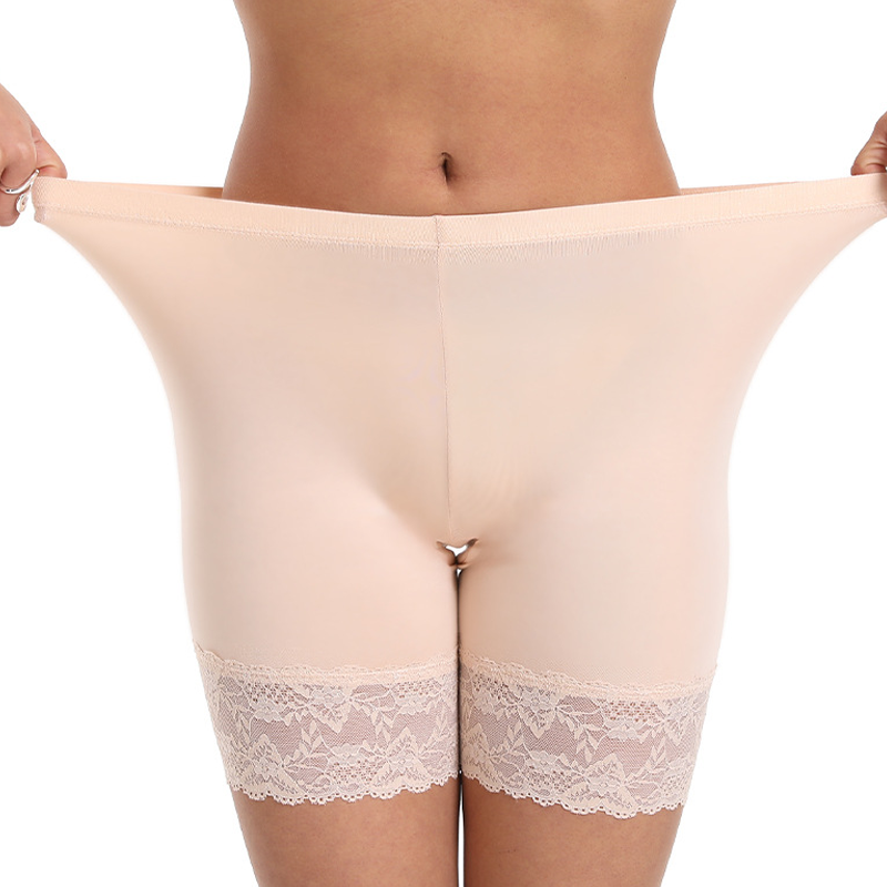 🎊Comfortable plus size 🎊Tight-Fit Lace Trim Safety Shorts
