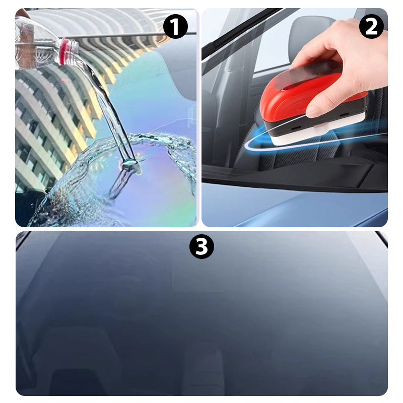 ✨Auto Oil Film Cleaning Brush with 100ml Refill Liquid - 4PCS/Set