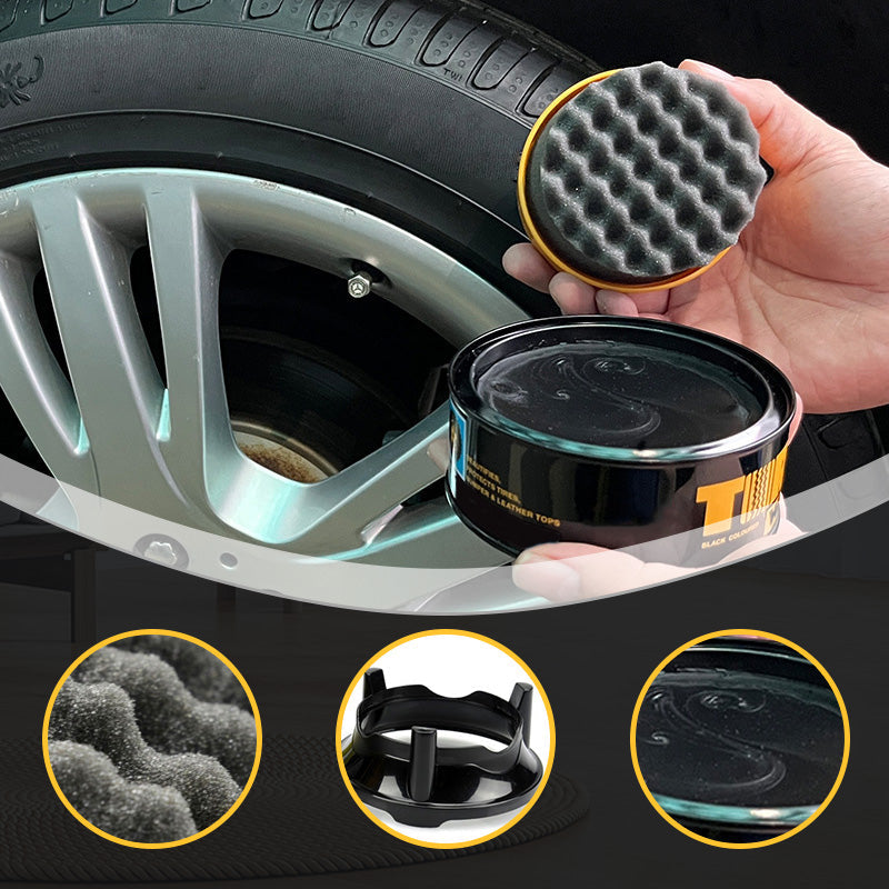 🎉60% OFF🚗Long-Lasting Protective Tire Shine Wax With Sponge