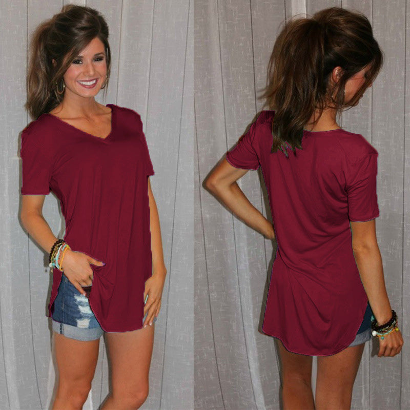 🎊2025 Explosive Large Size V Neck T Shirt 🎊the perfect choice for plus size women!
