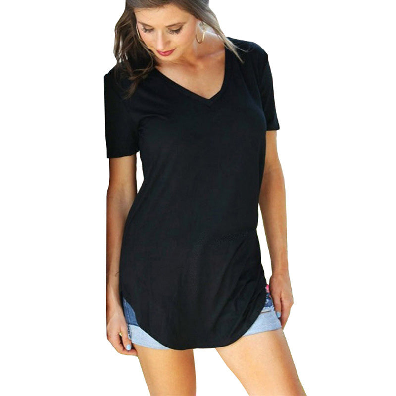 🎊2025 Explosive Large Size V Neck T Shirt 🎊the perfect choice for plus size women!