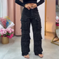 🔥2025 Fashion Recommends✨Women's Rhinestone Wide-Leg Pants with Pockets