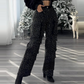 🔥2025 Fashion Recommends✨Women's Rhinestone Wide-Leg Pants with Pockets