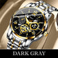 Men's Waterproof Roman Skeleton Automatic Mechanical Watch