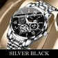 Men's Waterproof Roman Skeleton Automatic Mechanical Watch