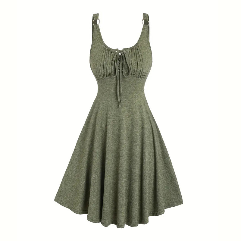 🔥50% OFF👗Women's Casual Sleeveless Pleated Dress