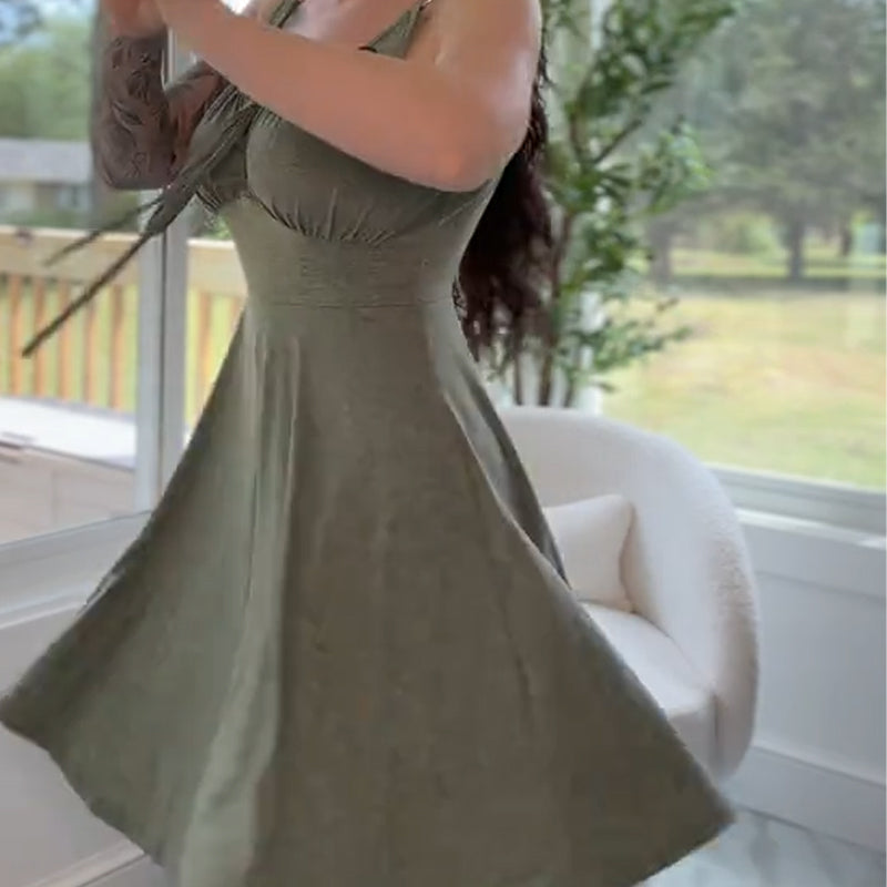 🔥50% OFF👗Women's Casual Sleeveless Pleated Dress