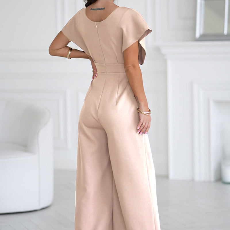 🌸2025 New Arrival 50%OFF💖 Women’s V - Neck Wide - Legged Jumpsuit | One - Piece Chic & Comfort