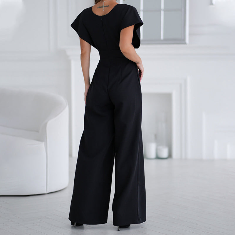🌸2025 New Arrival 50%OFF💖 Women’s V - Neck Wide - Legged Jumpsuit | One - Piece Chic & Comfort