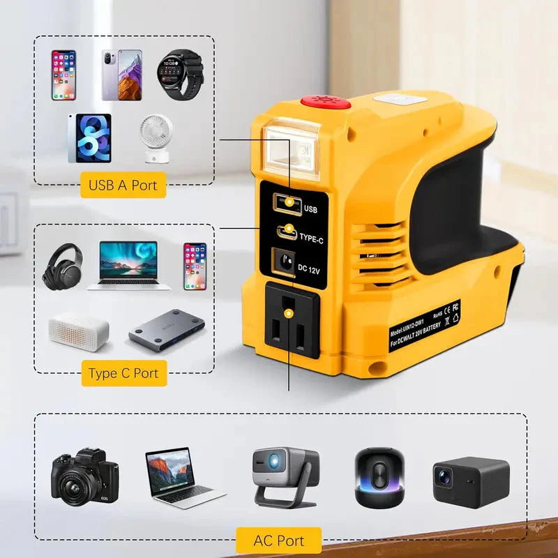 🔥Compact DC to AC Inverter - Suitable for cars, motorhomes, outdoor use