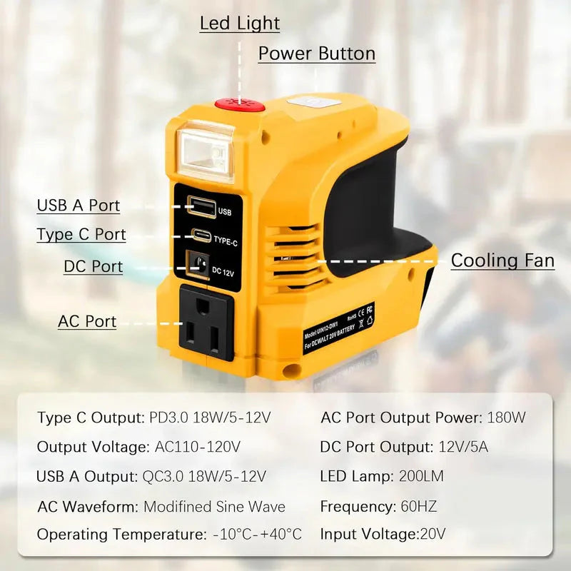 🔥Compact DC to AC Inverter - Suitable for cars, motorhomes, outdoor use